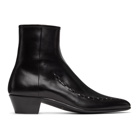 Saint Laurent Black Casey Ankle Boots