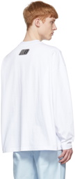 We11done White Cotton Long Sleeve T-Shirt