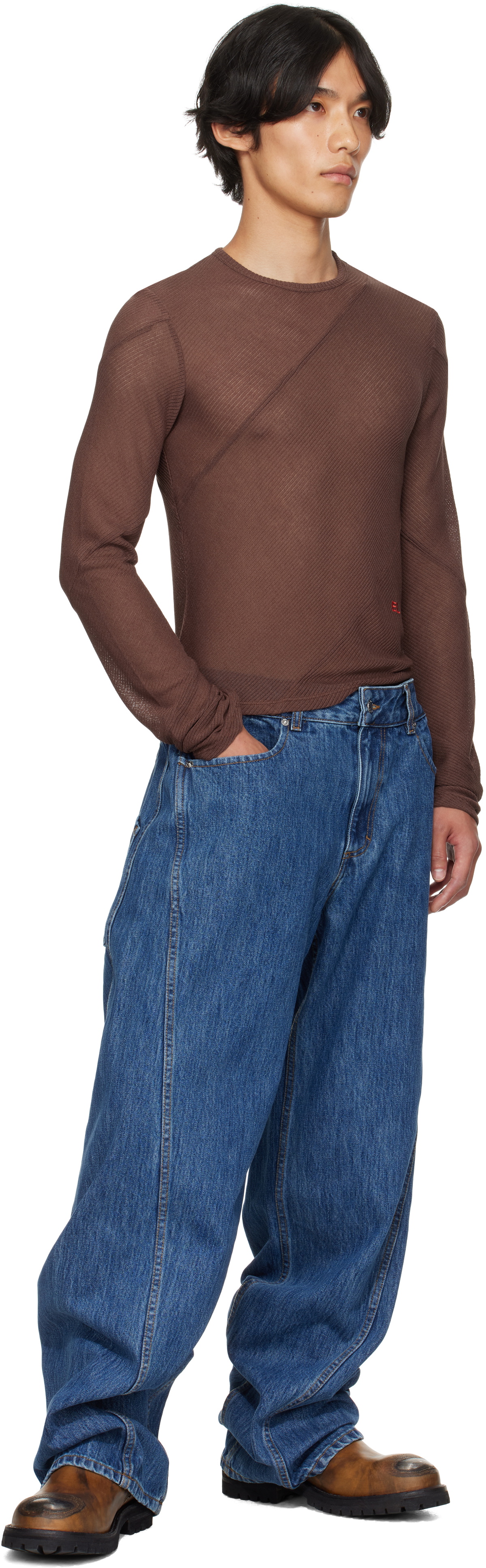 Eckhaus Latta Blue Bend Jeans