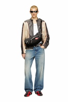 Diesel Shoulder bag in destroyed denim and CORDURA - Crossbody Bags - Unisex - Black