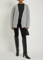 Nanushka Varten Wool and Cashmere-blend Cardigan Light Grey