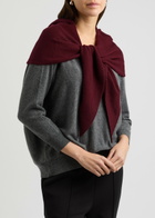 Lisa Yang Rina Hooded Cashmere Scarf - Burgundy - One Size