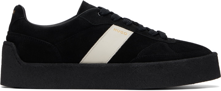 Photo: Hugo Black Suede Side Stripe Sneakers
