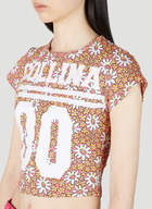 Collina Strada Logo Print Floral T-Shirt