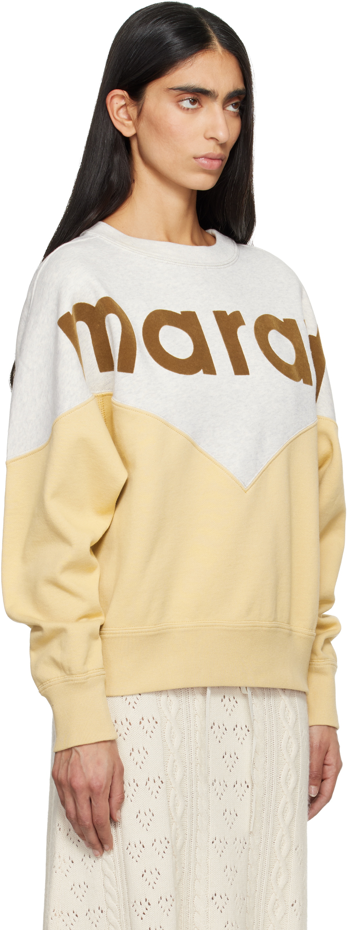 Isabel Marant Etoile Gray & Yellow Houston Sweatshirt