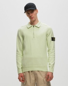 Stone Island Pullover Raw Hand Cotton Green - Mens - Half Zips