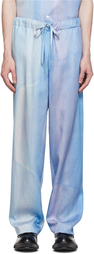 Photo: OVERCOAT Blue Lyocell Trousers