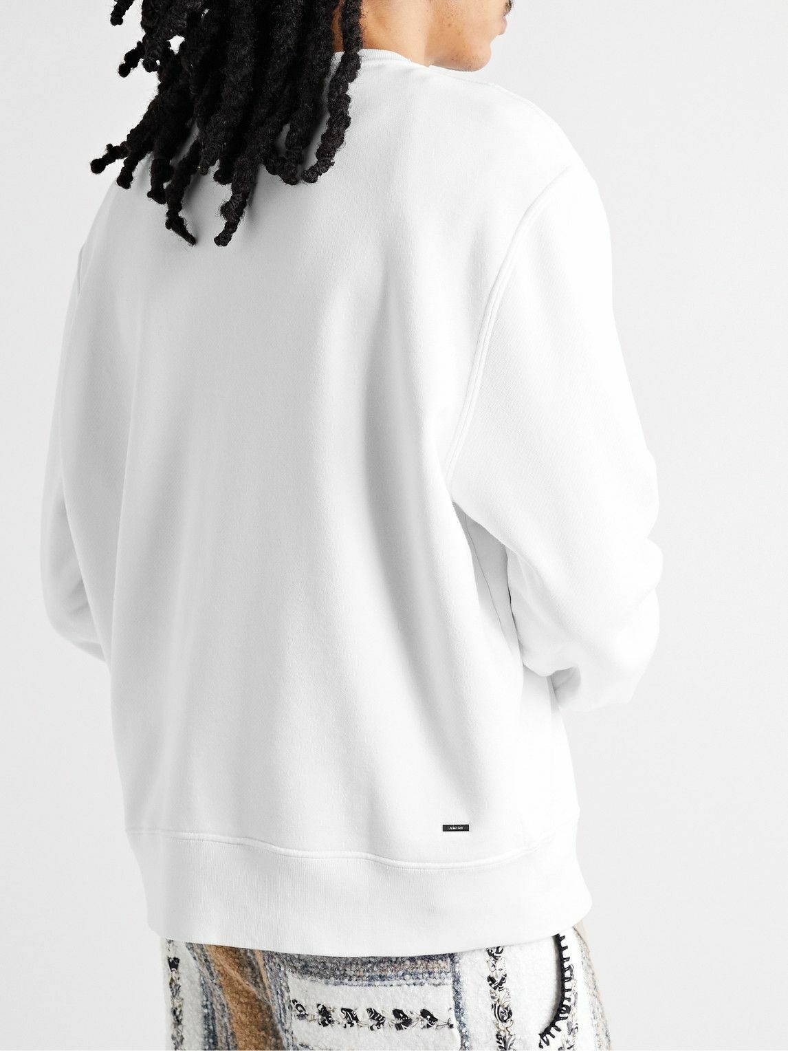 AMIRI - Logo-Print Cotton-Jersey Sweatshirt - White Amiri