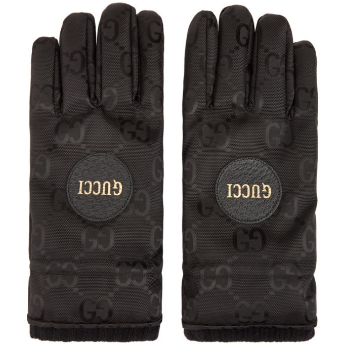 Photo: Gucci Black GG Monogram Gloves