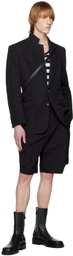 Marina Yee Black Asymmetrical Darts Blazer