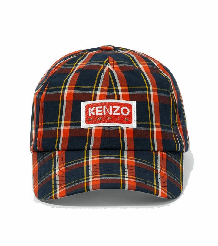 Photo: Kenzo - Logo checked cotton baseball cap