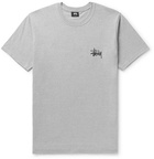 Stüssy - Logo-Print Cotton-Blend Jersey T-Shirt - Gray