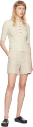 House of Dagmar Beige Creased Shorts