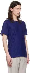 Label Under Construction Blue Cotton T-Shirt