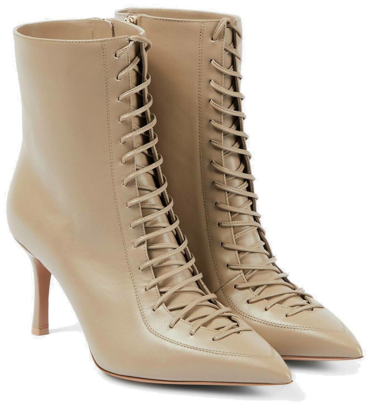 Photo: Malone Souliers Blaine 80 leather lace-up ankle boots