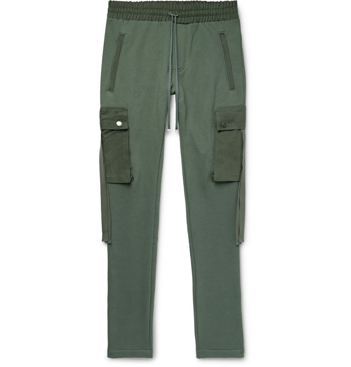 Photo: AMIRI - Slim-Fit Tapered Cotton-Jersey Cargo Sweatpants - Green