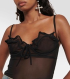 Y/Project Wire Brasier mesh bodysuit