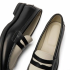 Duke + Dexter Women's Wilde Penny Loafer in Black/White