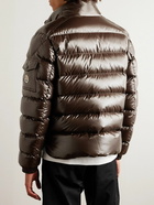 Moncler - Logo-Appliquéd Quilted Shell Down Jacket - Brown