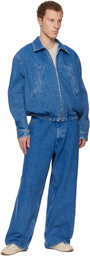 Marni Blue Bleached Coated Jeans
