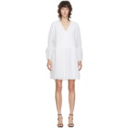 Edit White Tiered Sleeve Peplum Dress