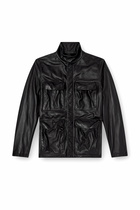Diesel Leather jacket with utility pockets - Leather jackets - Unisex - Black