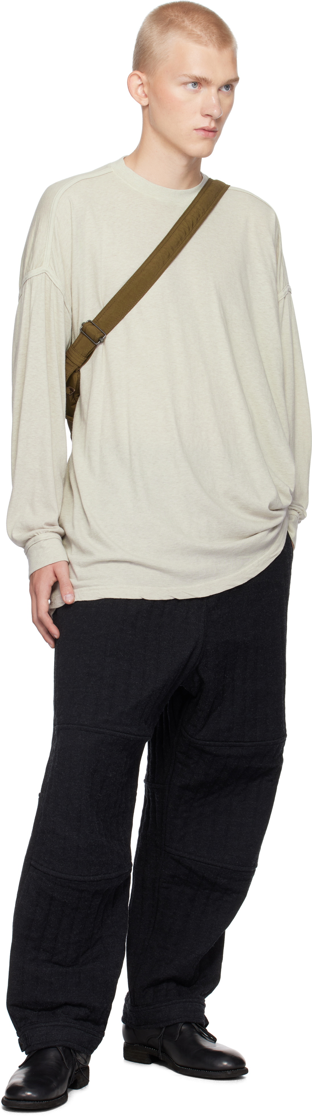 Jan-Jan Van Essche Gray O-Project Cotton Wool T-shirt