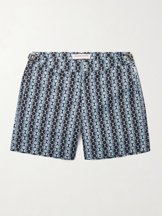 Photo: ORLEBAR BROWN - Bulldog X Caliso Mid-Length Printed Swim Shorts - Blue