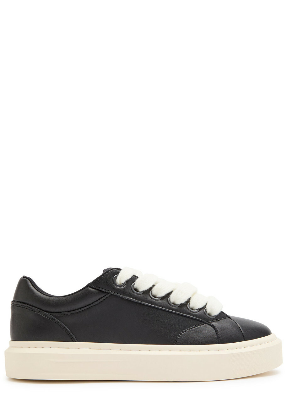 Cleens Ace Chunky-lace Leather Sneakers Black