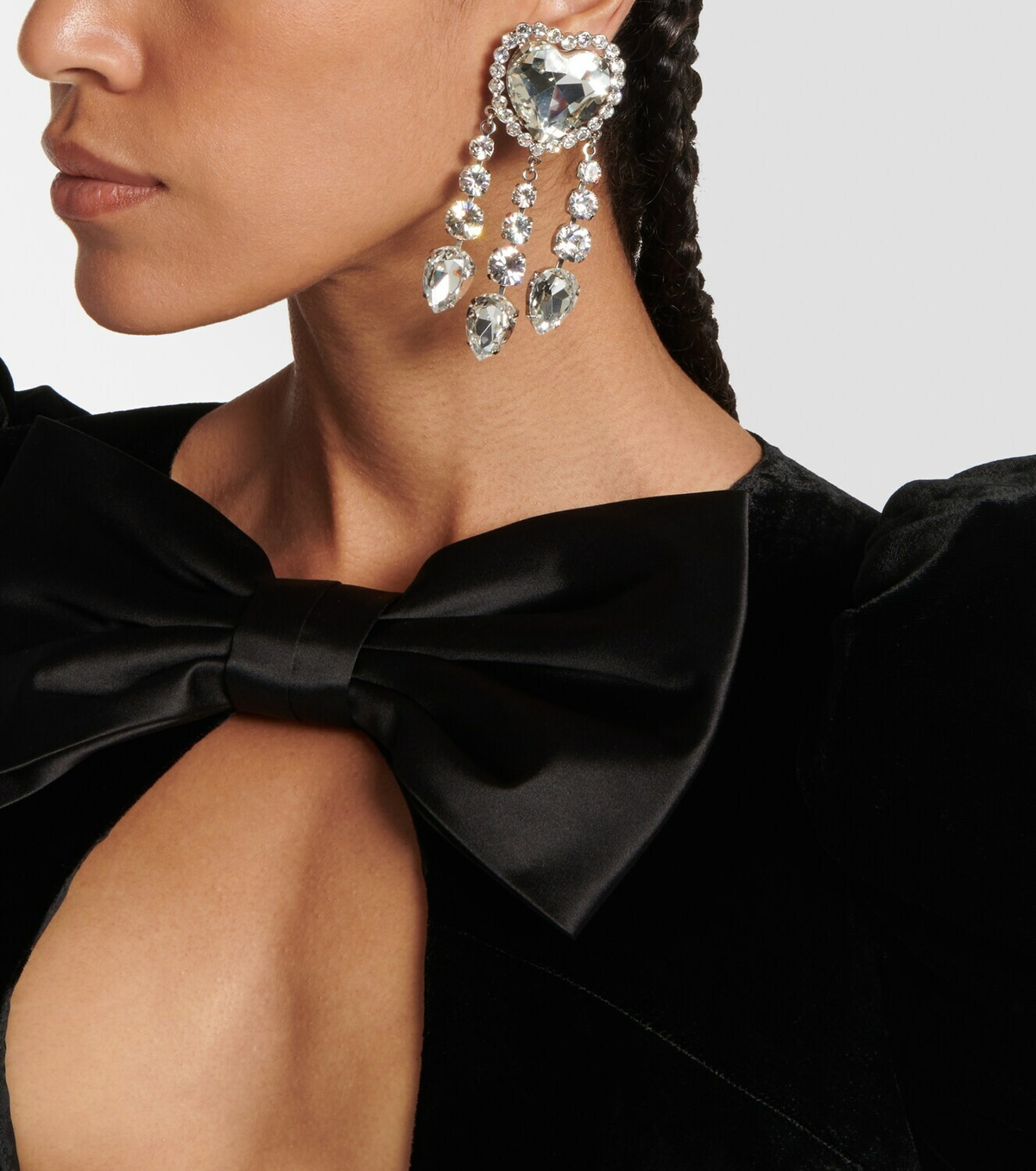 Alessandra Rich Embellished clip on earrings