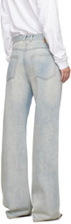 We11done Blue Bootcut Jeans