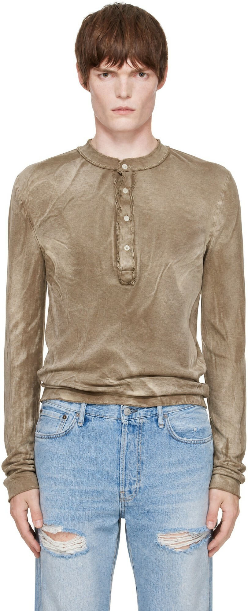 Edward Cuming Brown Stacked Henley