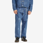 MASTERMIND WORLD Men's Monogram Straight Denim Pants in Blue