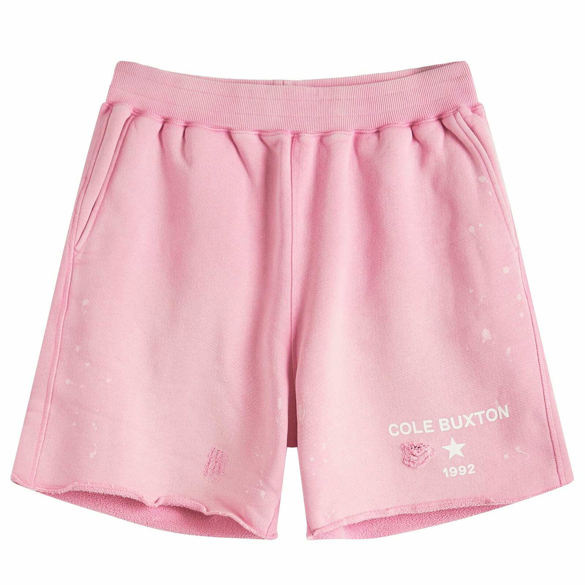 Cole Buxton Men's 1992 Distressed Shorts in Washed Pink