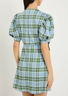 Sister Jane Foyer Checked Woven Mini Dress Green