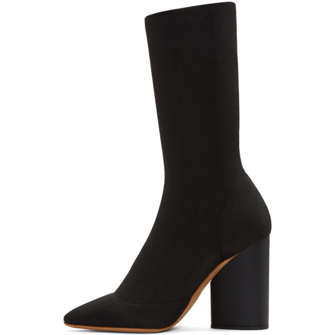YEEZY Black Knit Ankle Boots Yeezy