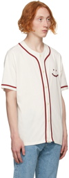 PS by Paul Smith Off-White Baseball Happy Short Sleeve Shirt