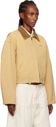 We11done Beige Washed Work Jacket