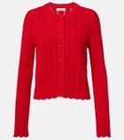 Altuzarra Mariette scalloped pointelle cotton cardigan