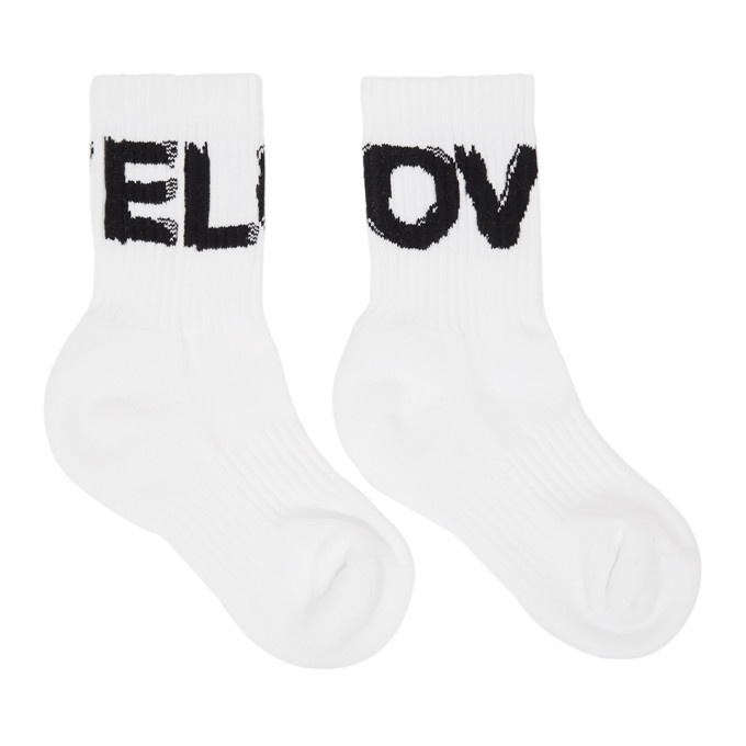 Photo: Burberry White Intarsia Love Socks