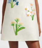 Leo Lin Leia embellished wool and silk minidress