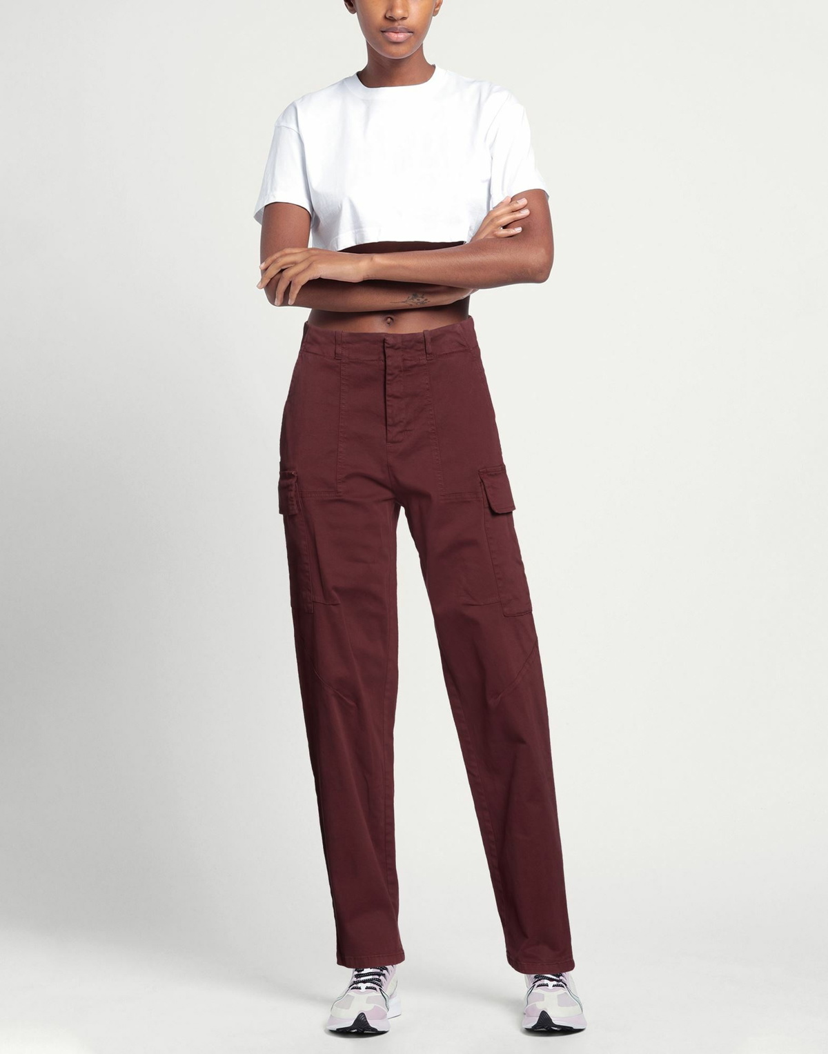 Manila Grace Womens Pants Plum