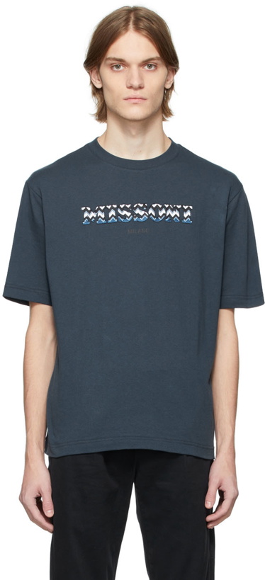 Photo: Missoni Navy Embroidered Logo T-Shirt