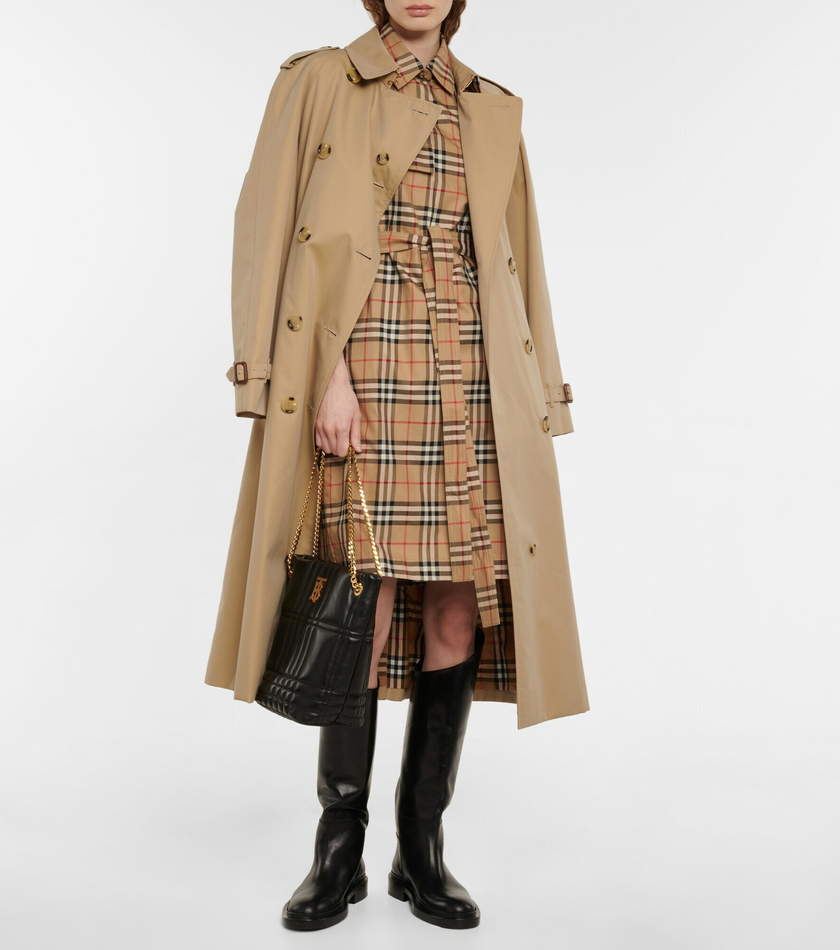 Burberry - Vintage Check cotton midi dress Burberry