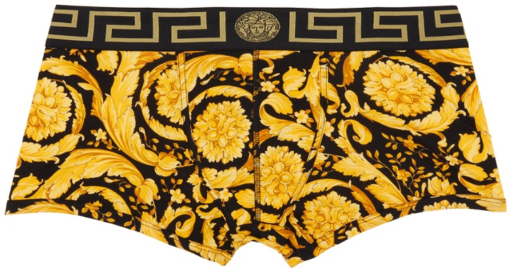 Photo: Versace Underwear Black & Gold Barocco Boxer Briefs