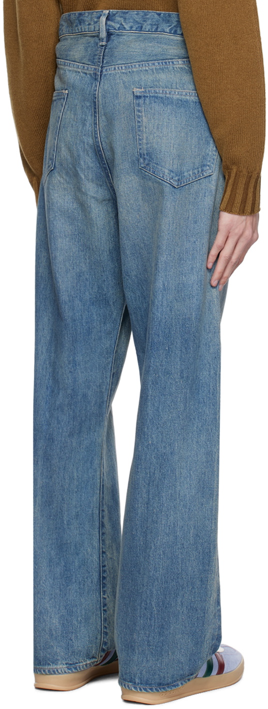 AURALEE Indigo Faded Jeans
