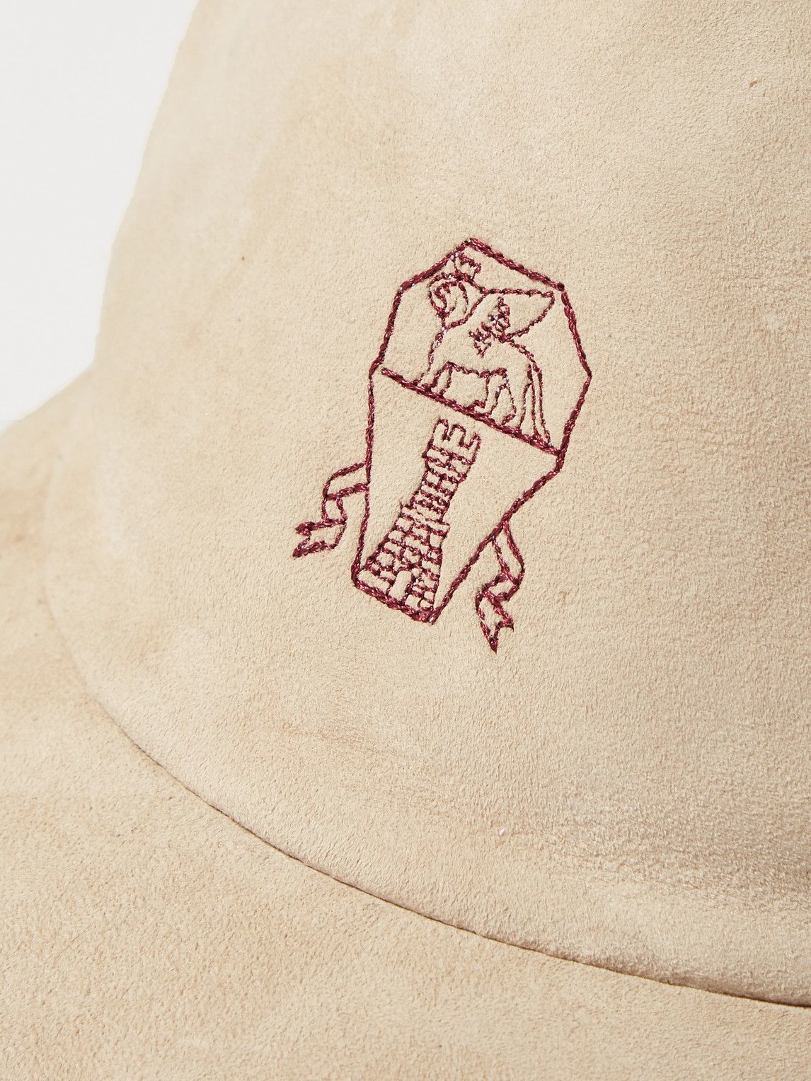 Brunello Cucinelli - Logo-Embroidered Suede Baseball Cap