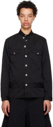 Black Comme des Garçons Black Collarless Jacket