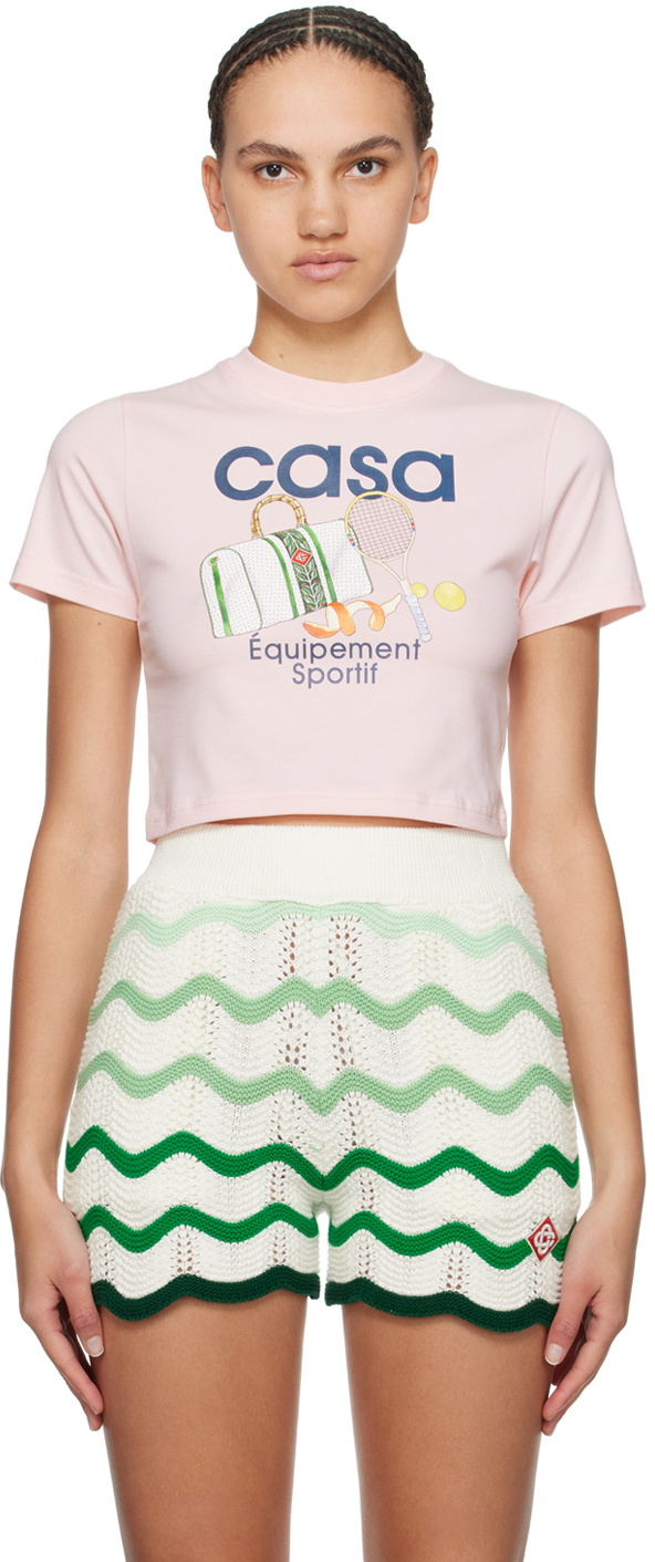 Casablanca Pink 'Equipement Sportif' T-Shirt
