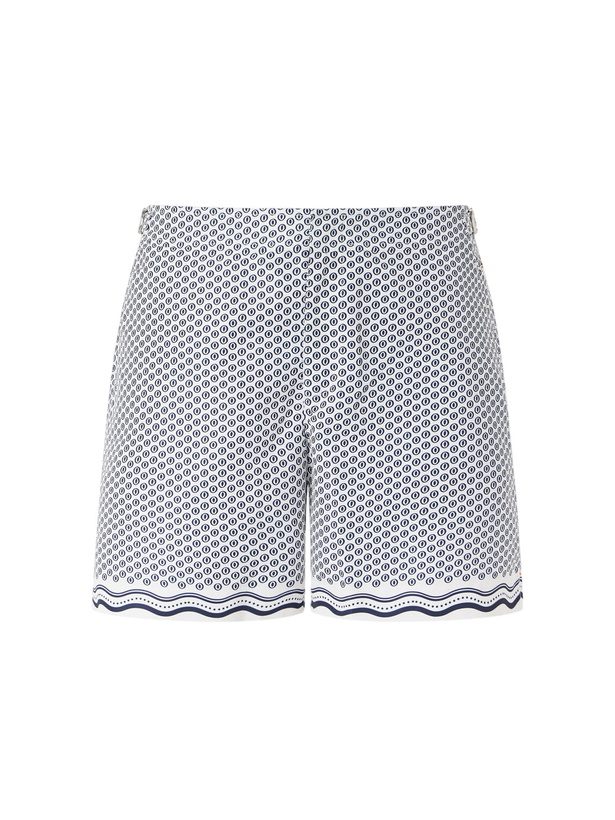 Photo: Orlebar Brown - Bulldog Passetto Straight-Leg Mid-Length Printed Swim Shorts - Blue